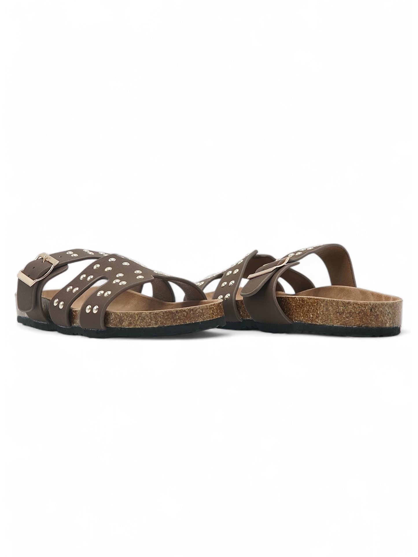 14114-Sandalias de Triple Hebilla para Mujer