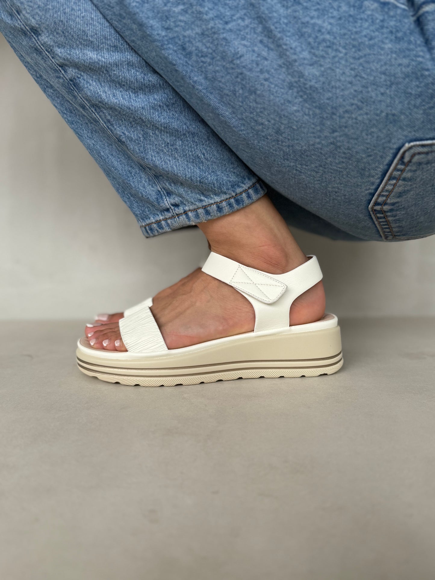 14037 - Sandalias de Plataforma con Tira Elástica