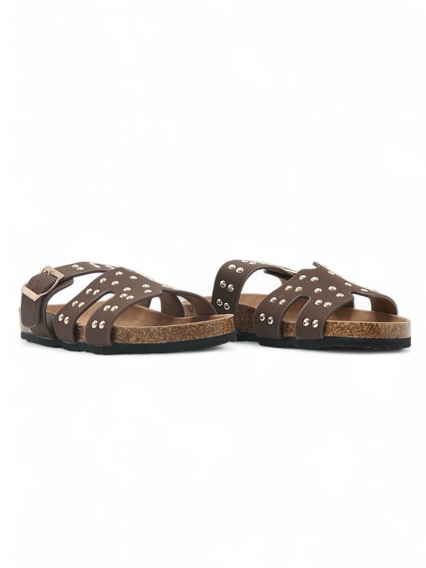 14114-Sandalias de Triple Hebilla para Mujer