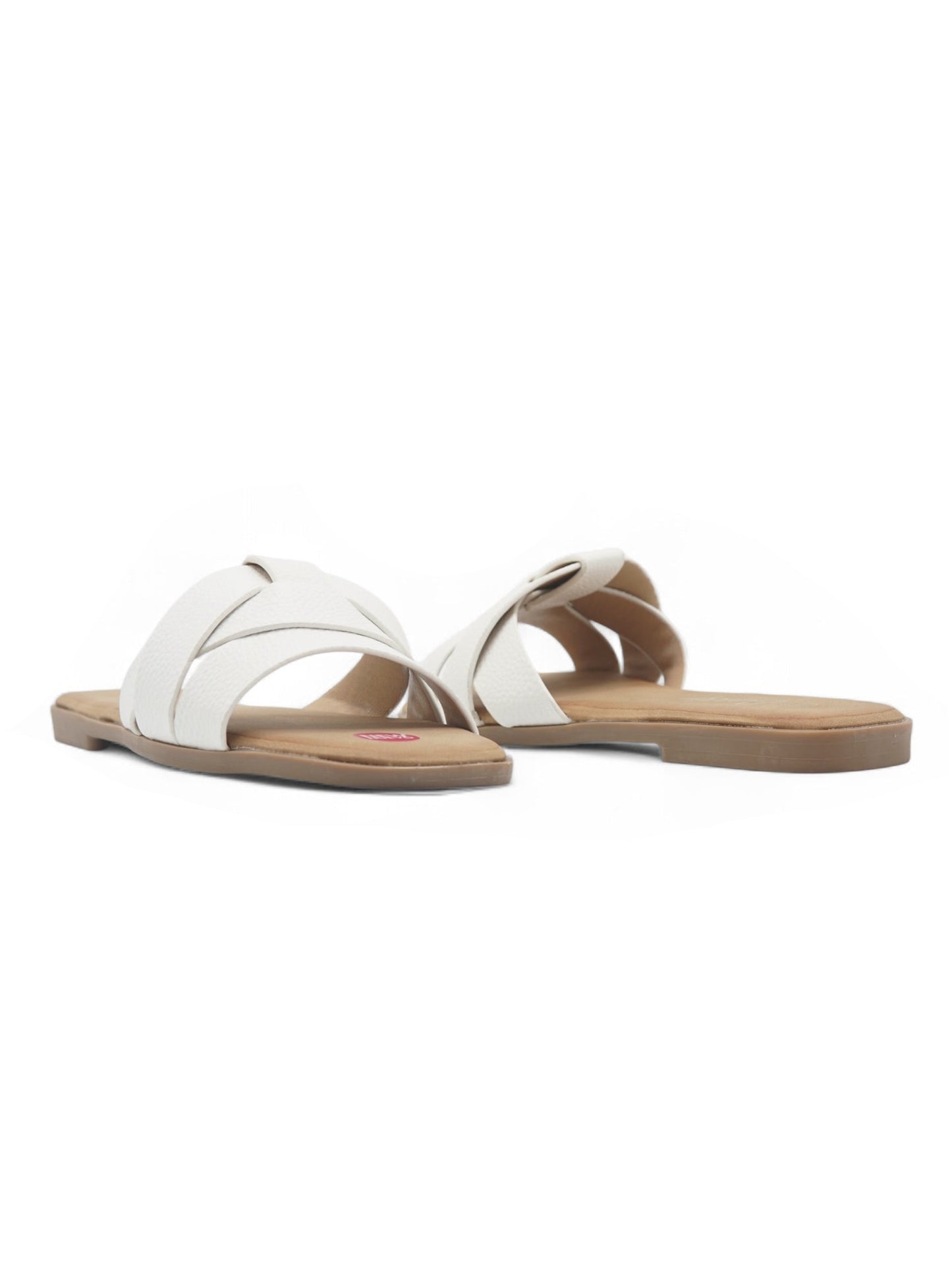 14019-Sandalias Planas de Mujer con Diseño Entrelazado