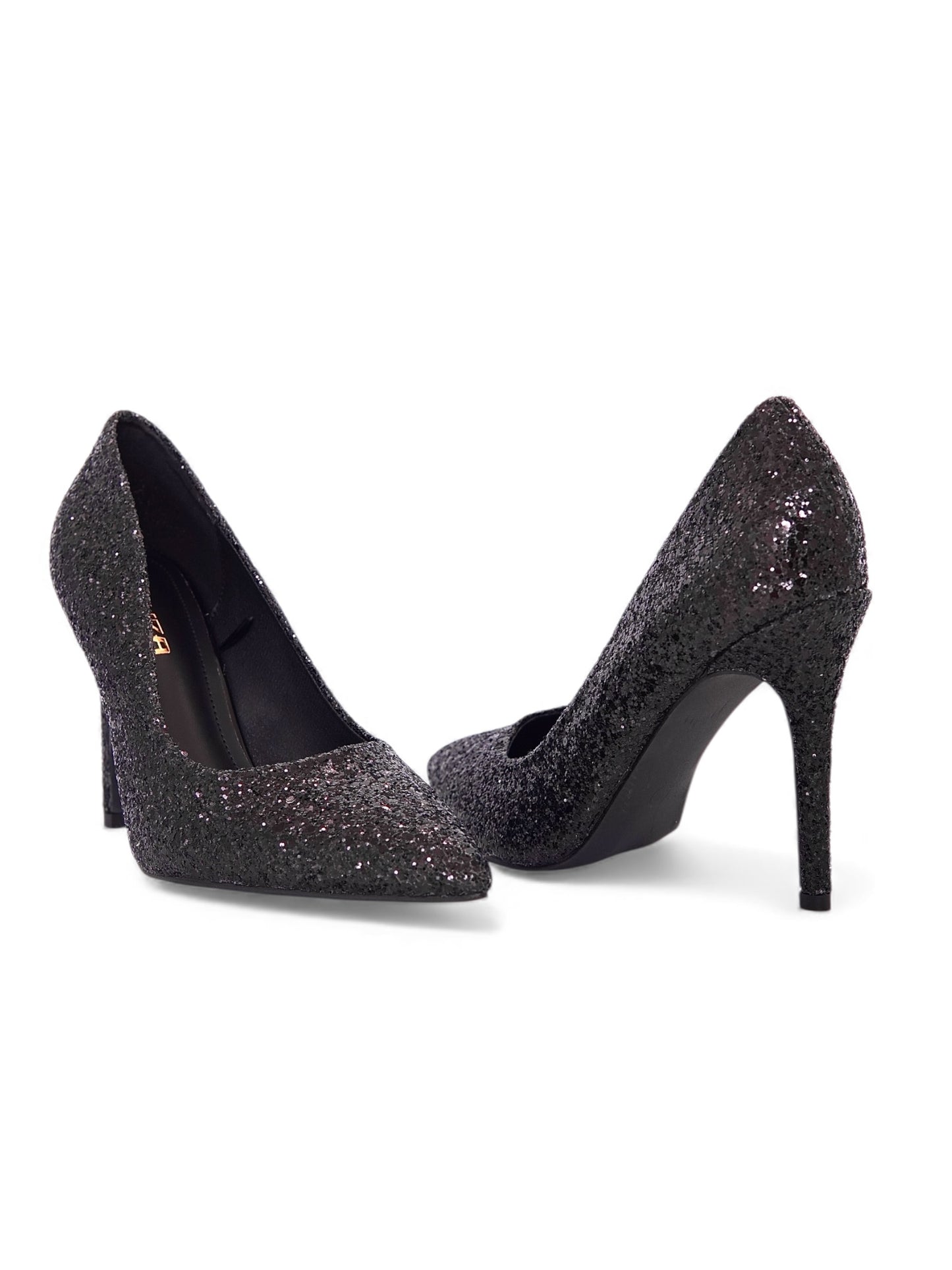 11916 - Stilettos para Mujer en Negro con Brillos