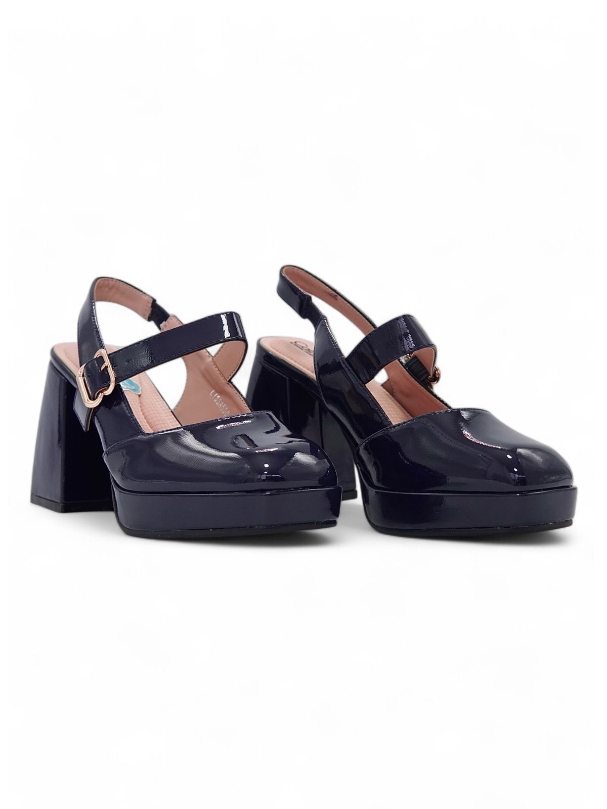 13762 - Zapato de Tacón Charolado Tipo Mary Jane