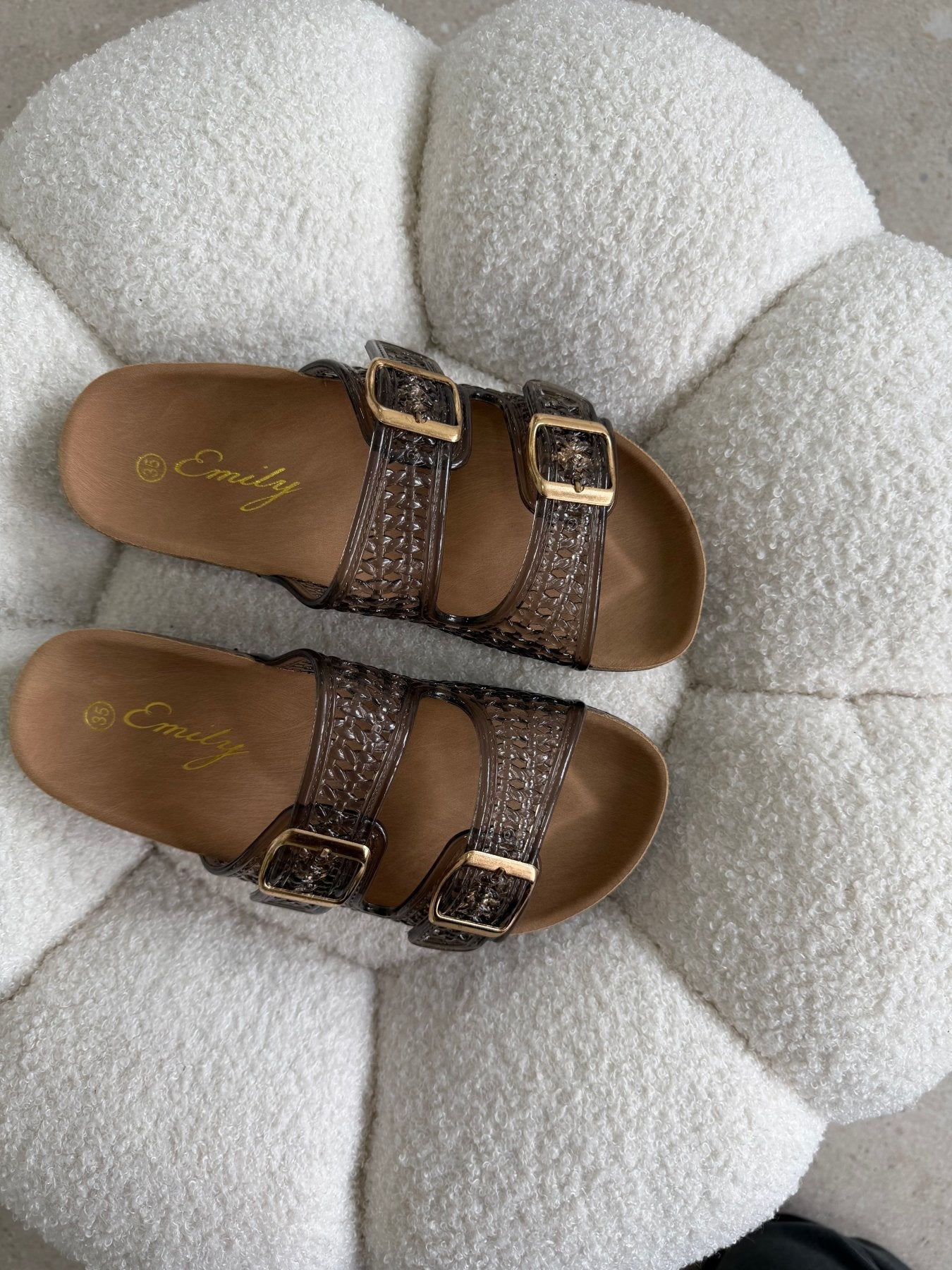 Sandalias Negro Animal Print 14793 Doble Correa Hebillas de mujer Zoé Brand Costa Rica