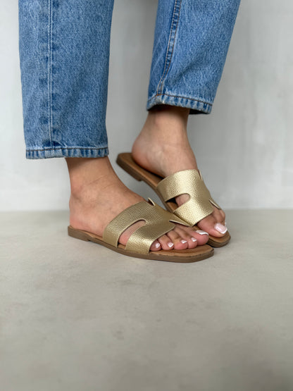 14025-Sandalias Planas de Mujer Tipo Slide