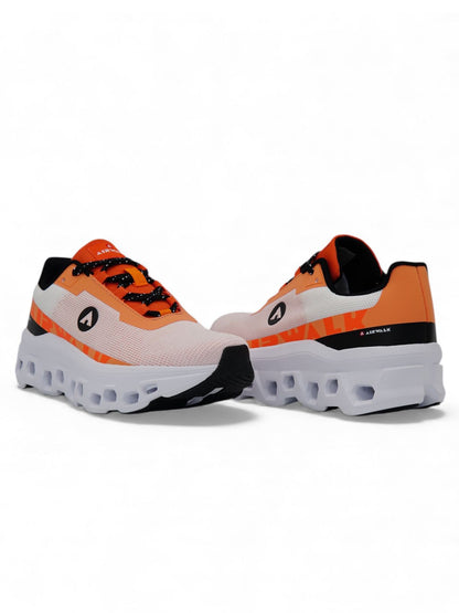 14300 – Tenis Deportivos Blanco con Naranja y Suela Tecnológica