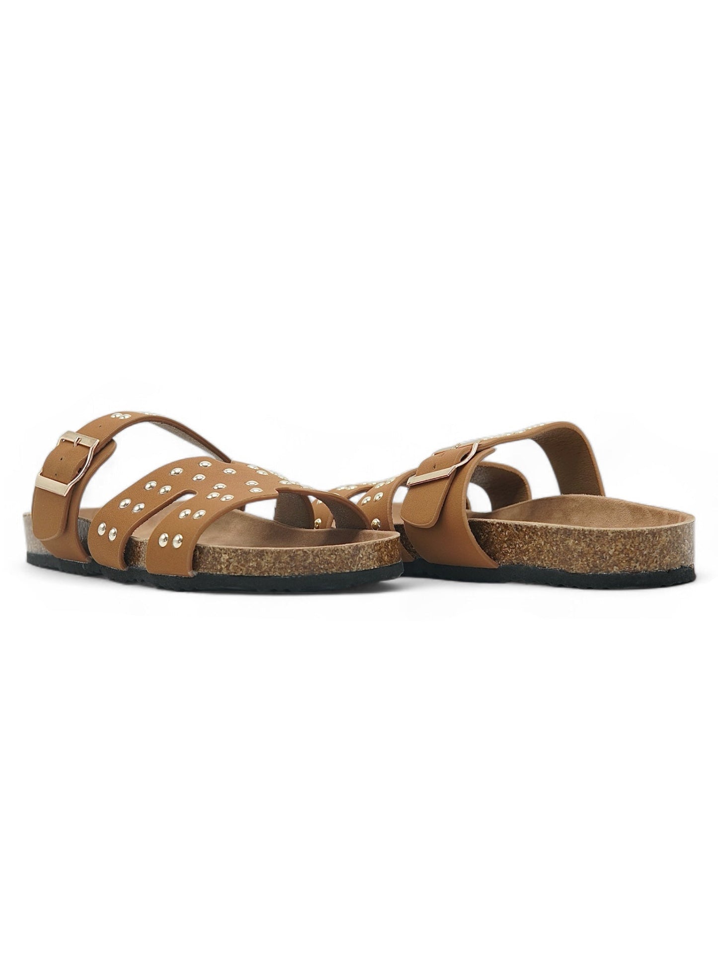 14113-Sandalias de Triple Hebilla para Mujer