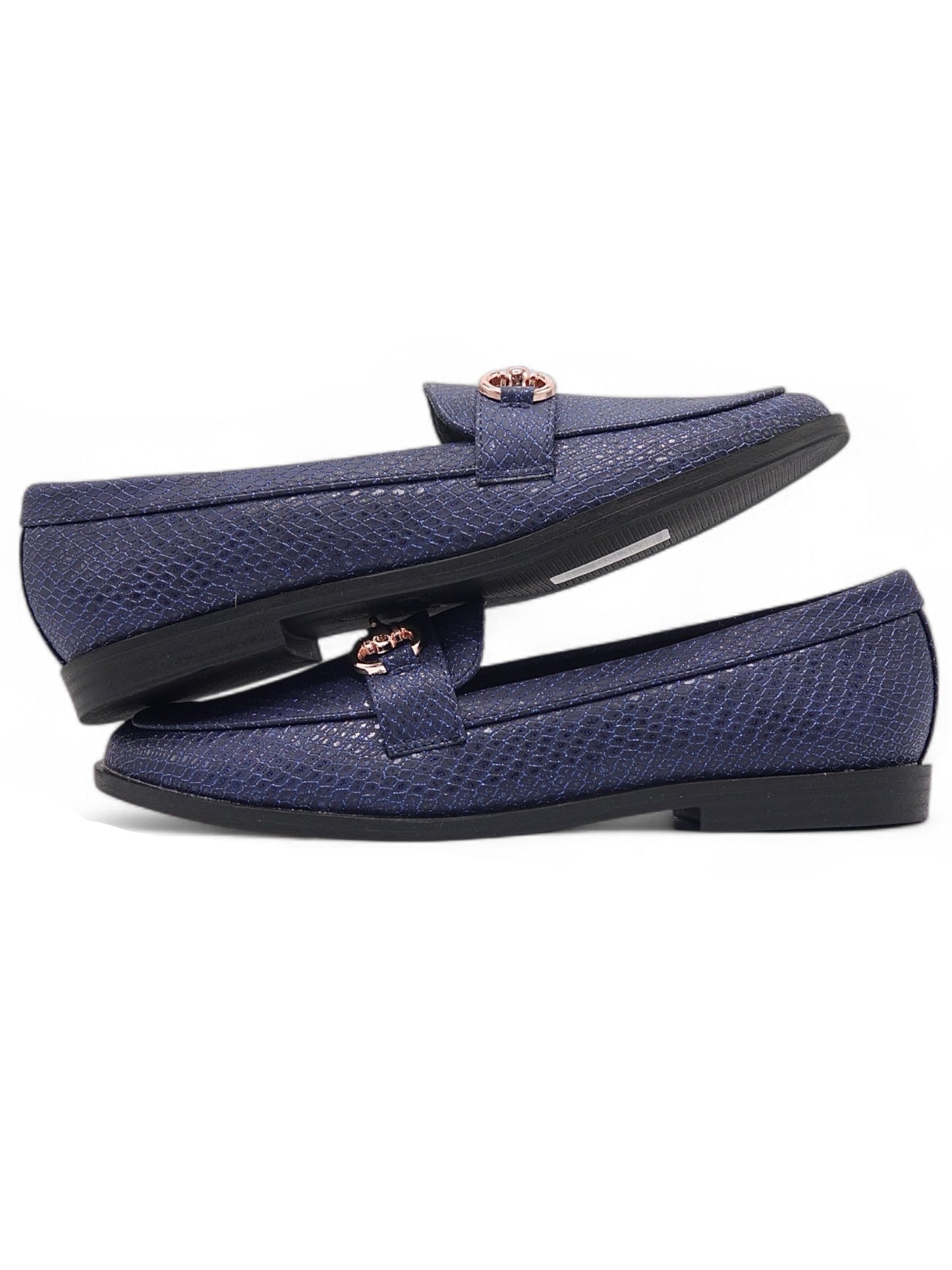 11324 - Mocasín Casual con Textura Reptil