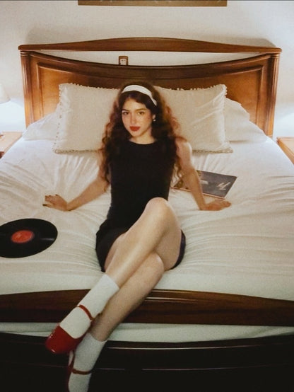 14063 - Zapatos Slingback en Charol Rojo con Tacón Bajo