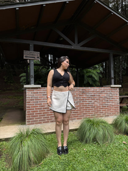 14068 - Mocasines con Tacón Bajo y Adorno Metálico