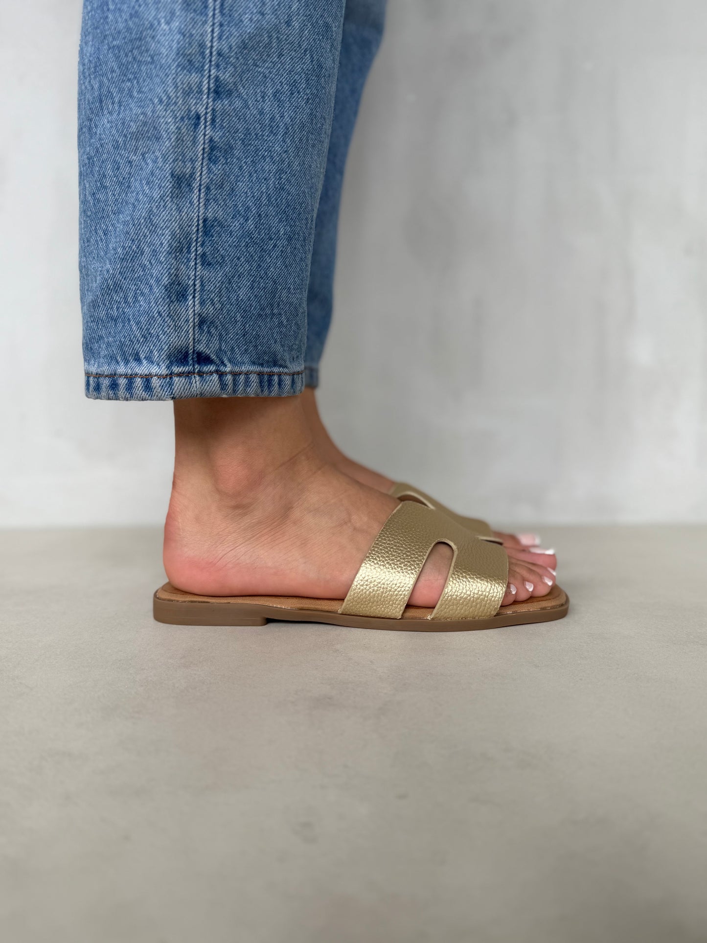 14025-Sandalias Planas de Mujer Tipo Slide