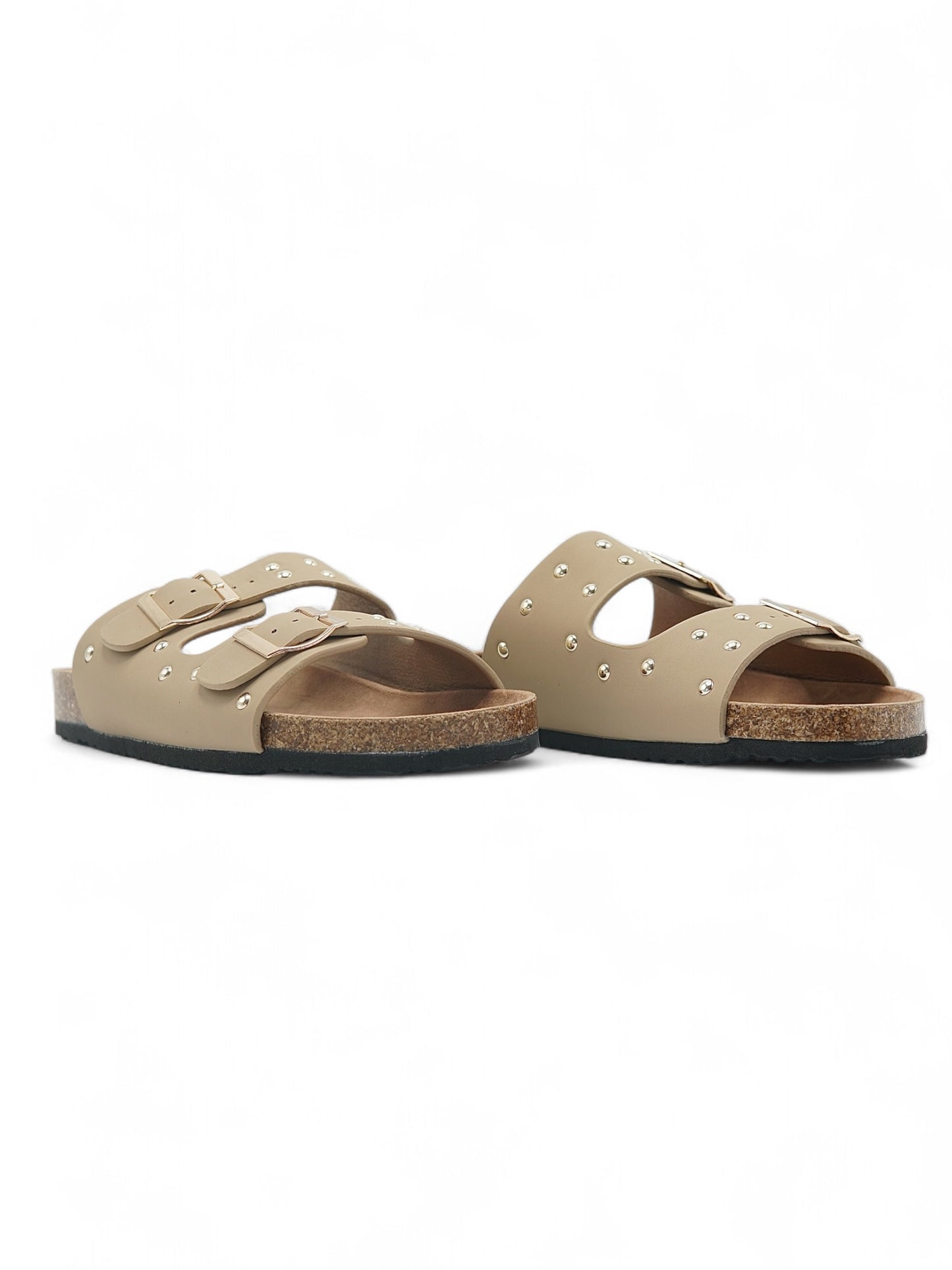 14108 - Sandalias de Mujer Beige con Hebillas