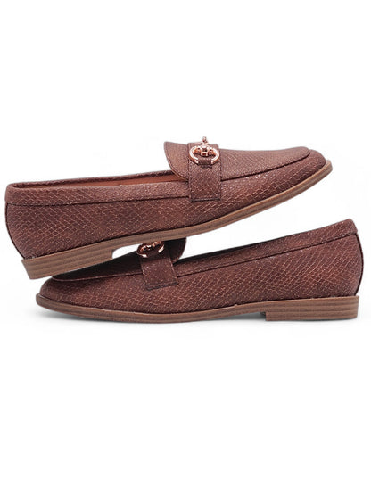 13323 - Mocasín Casual con Textura Reptil