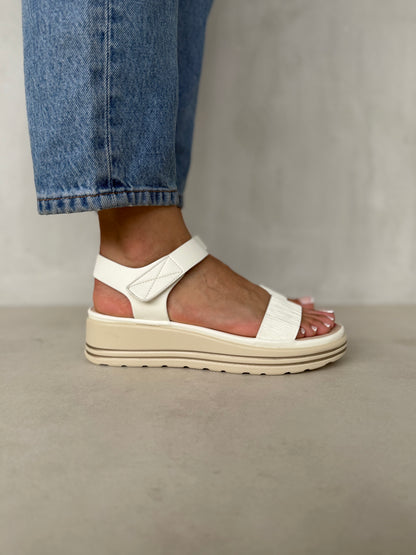 14037 - Sandalias de Plataforma con Tira Elástica