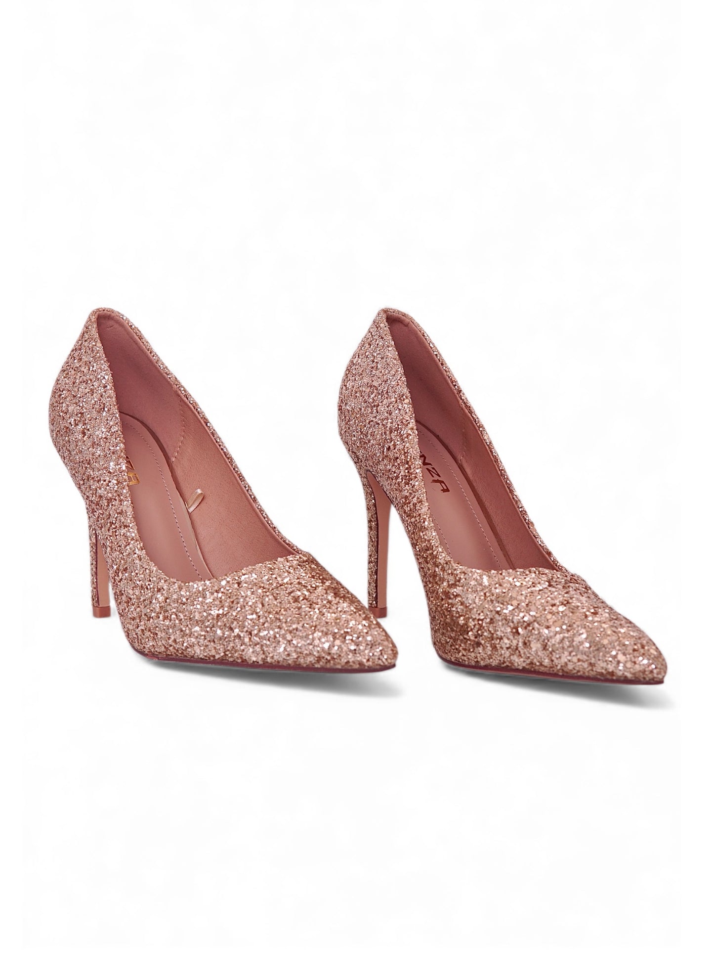 11915 - Stilettos para Mujer en Rosado con Brillos