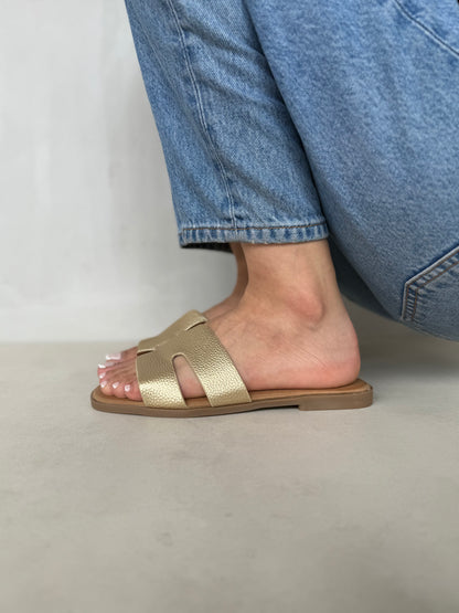 14025-Sandalias Planas de Mujer Tipo Slide