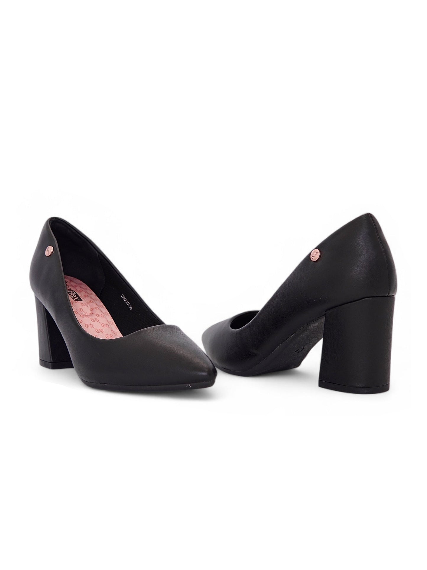 11615 - Stilettos para Mujer en Negro con Tacón Grueso