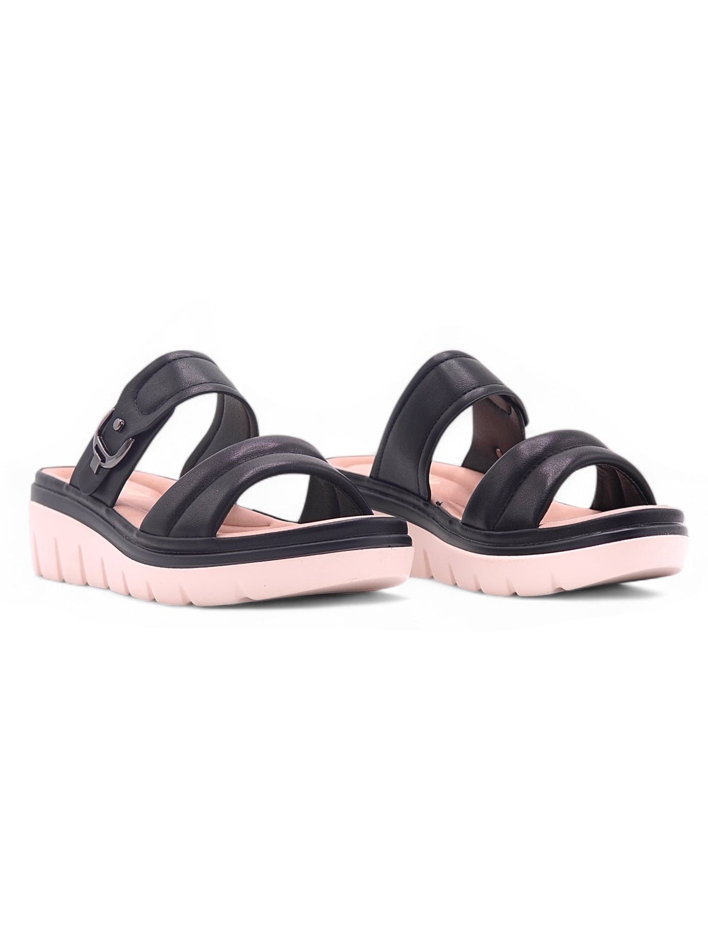 14029-Sandalias con Plataforma y Doble Hebilla