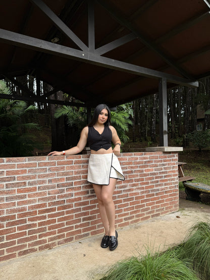 14068 - Mocasines con Tacón Bajo y Adorno Metálico