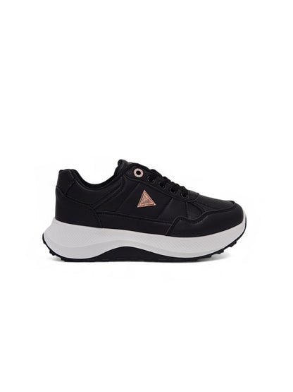 14144 - Tenis Chunky para Mujer en Negro con Suela Blanca