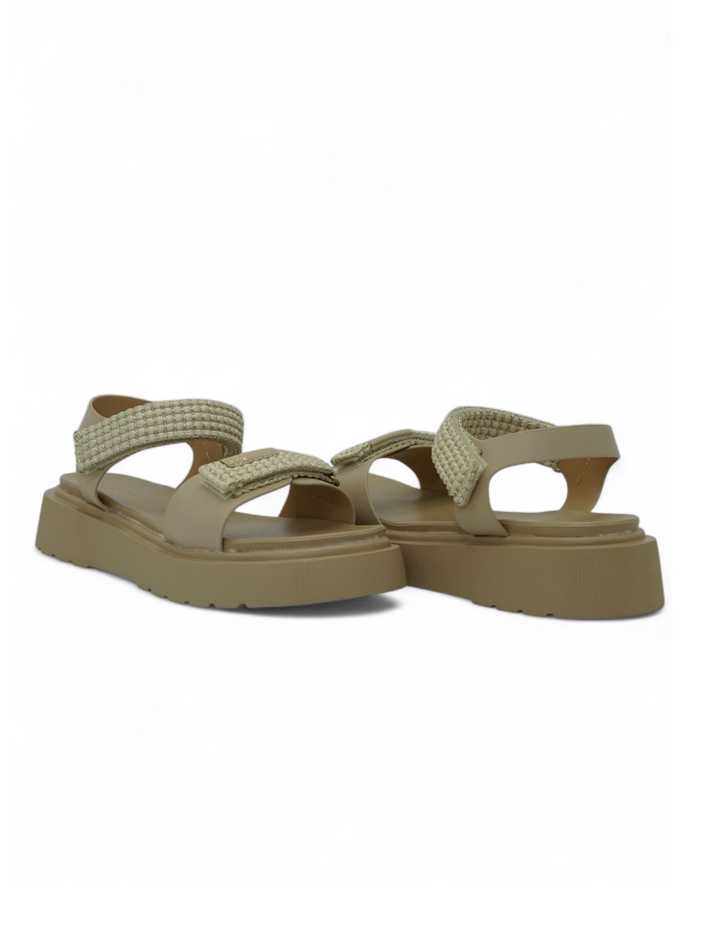 14273 – Sandalias Beige con Plataforma y Detalles de Brillos