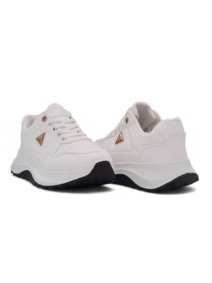 14146 - Tenis Chunky para Mujer en Blanco con Suela Bicolor