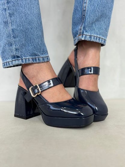 13762 - Zapato de Tacón Charolado Tipo Mary Jane