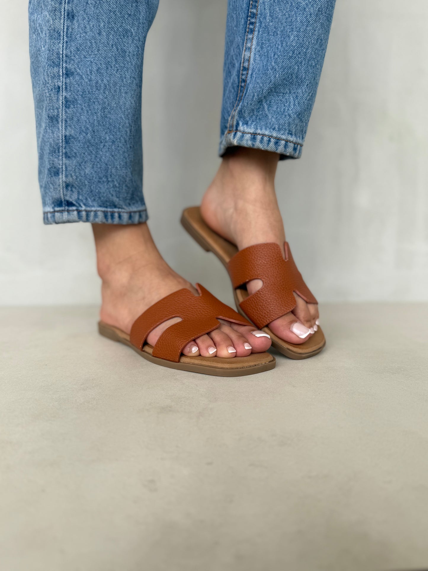 14023-Sandalias Planas de Mujer Tipo Slide