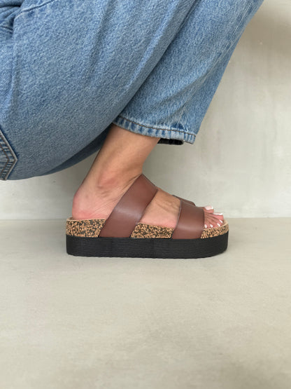 14505 - Sandalias Plataforma Chestnut