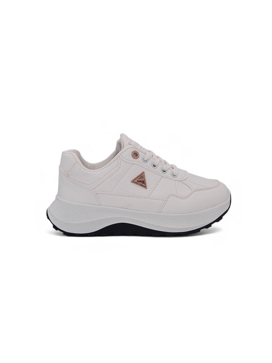 14146 - Tenis Chunky para Mujer en Blanco con Suela Bicolor