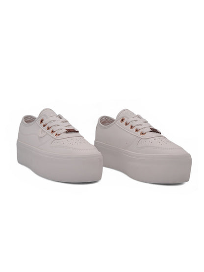 13996 - Tenis para Mujer en Blanco con Plataforma