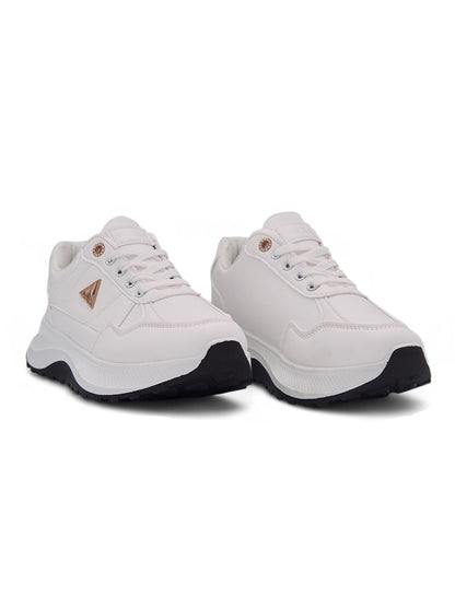 14146 - Tenis Chunky para Mujer en Blanco con Suela Bicolor