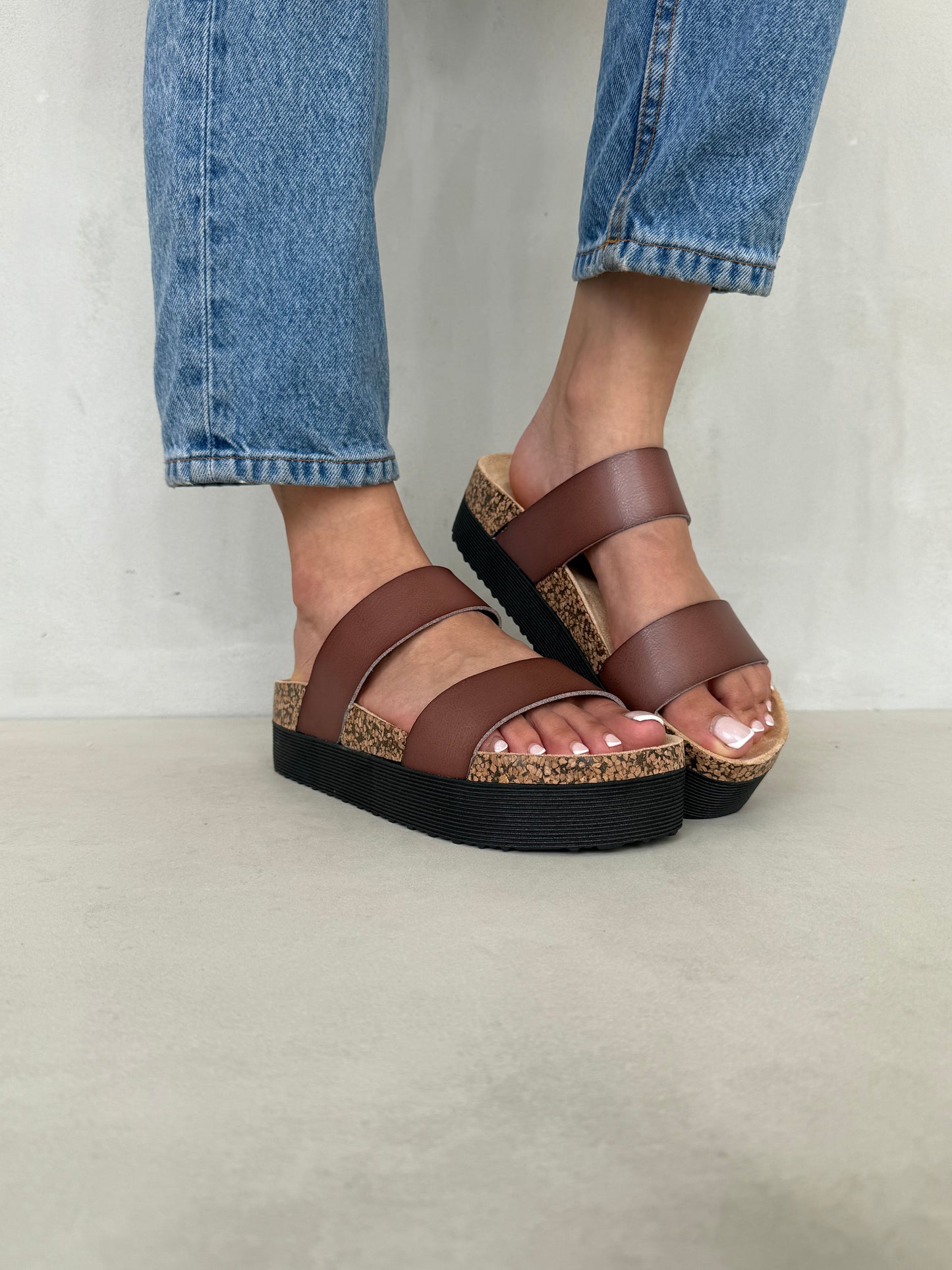 14505 - Sandalias Plataforma Chestnut