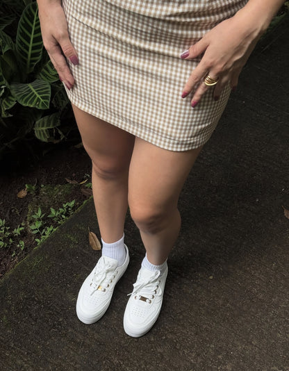 13996 - Tenis para Mujer en Blanco con Plataforma