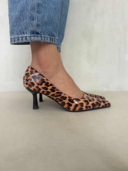 14424 – Zapatos de Tacón Animal Print de Leopardo