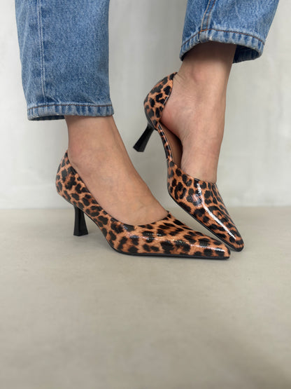 14424 – Zapatos de Tacón Animal Print de Leopardo