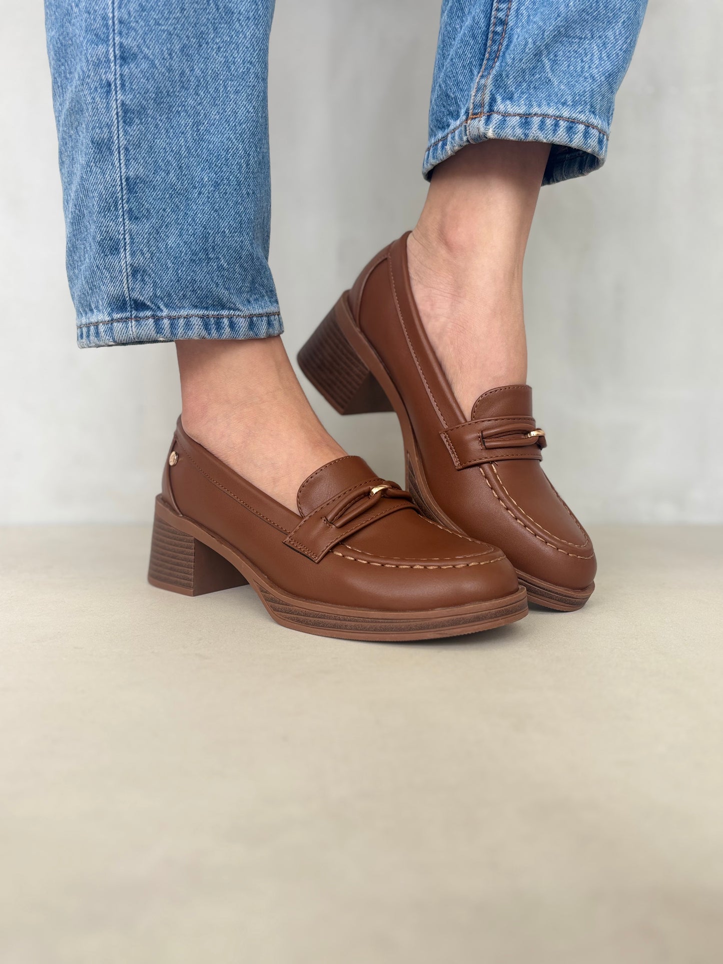 14000 - Mocasines de Tacón Grueso