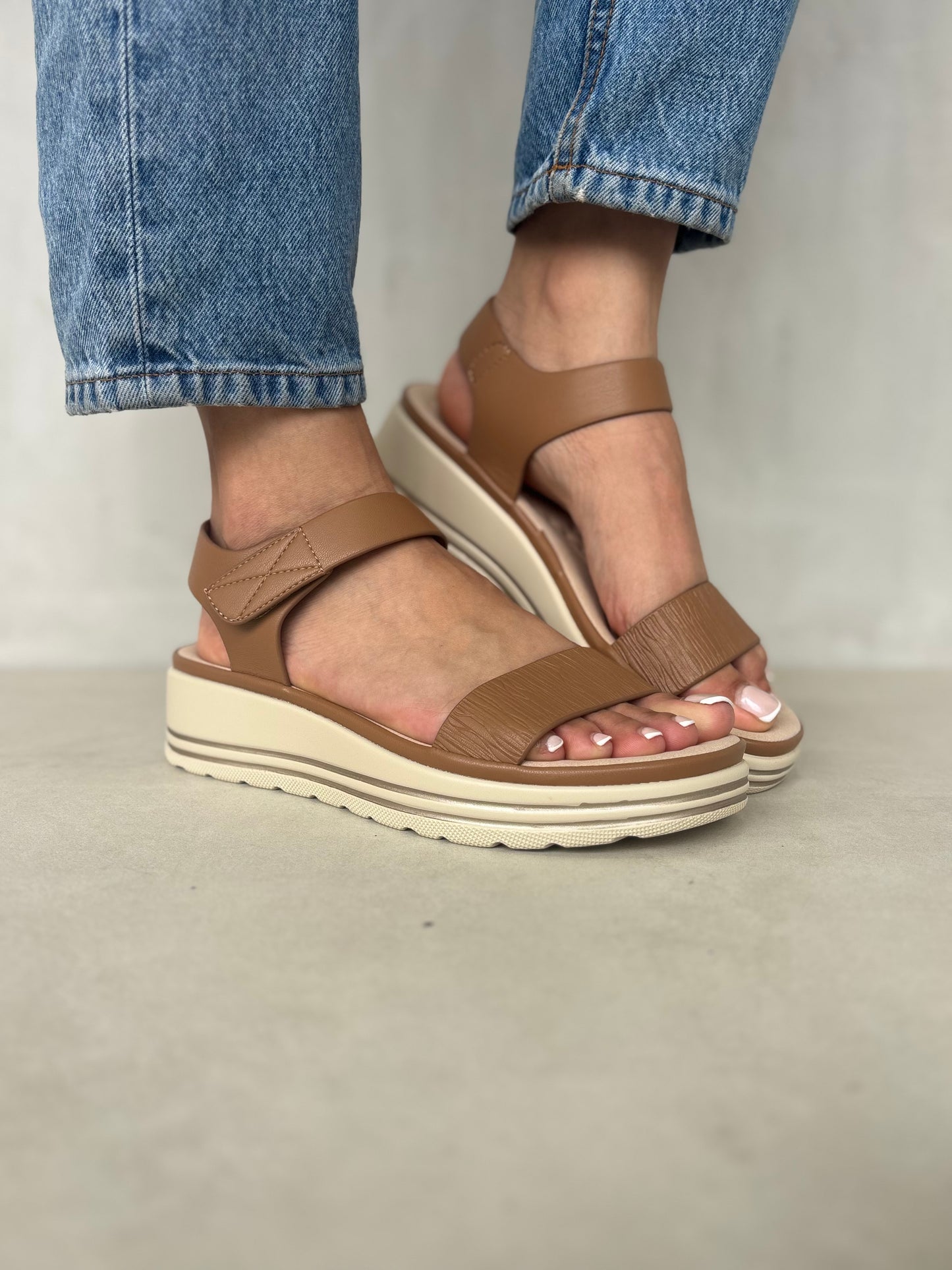 14036 - Sandalias de Plataforma con Tira Elástica