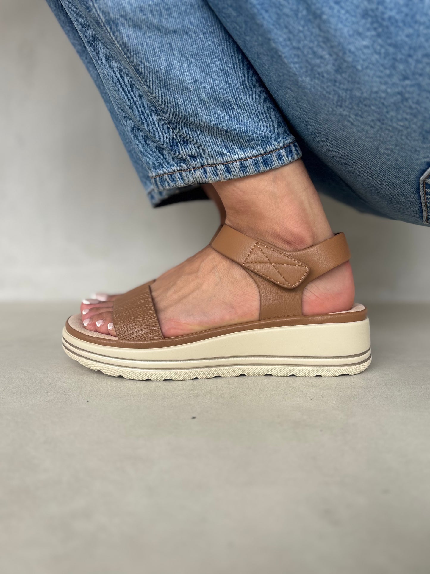 14036 - Sandalias de Plataforma con Tira Elástica