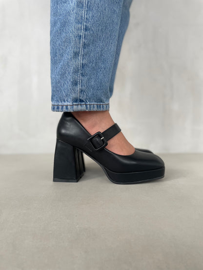 13763 - Zapatos de Plataforma para Mujer en Color Negro