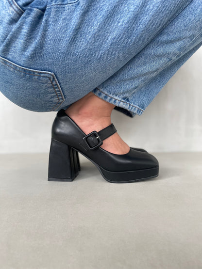 13763 - Zapatos de Plataforma para Mujer en Color Negro