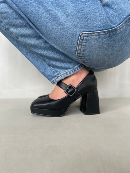 13763 - Zapatos de Plataforma para Mujer en Color Negro