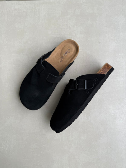 14372 – Sandalias tipo zueco color negro Unisex | Boston Zoé Shoes