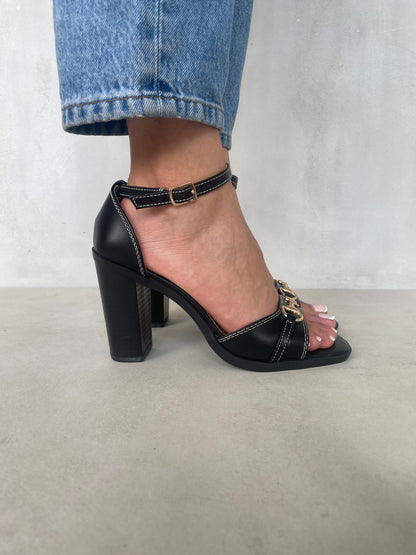 13133 - Sandalias de Tacón Alto para Mujer en Color Negro