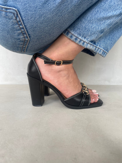 13133 - Sandalias de Tacón Alto para Mujer en Color Negro