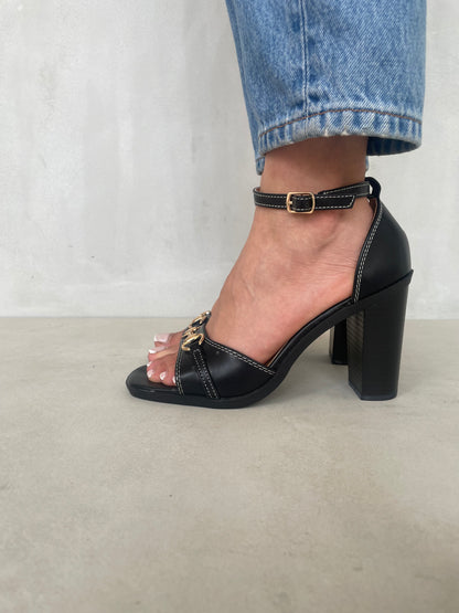 13133 - Sandalias de Tacón Alto para Mujer en Color Negro