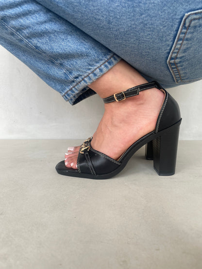 13133 - Sandalias de Tacón Alto para Mujer en Color Negro