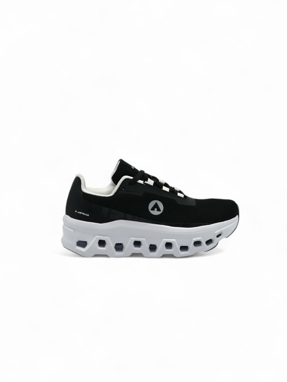 14299 – Tenis Deportivos Negros con Suela Tecnológica y Detalles Blancos