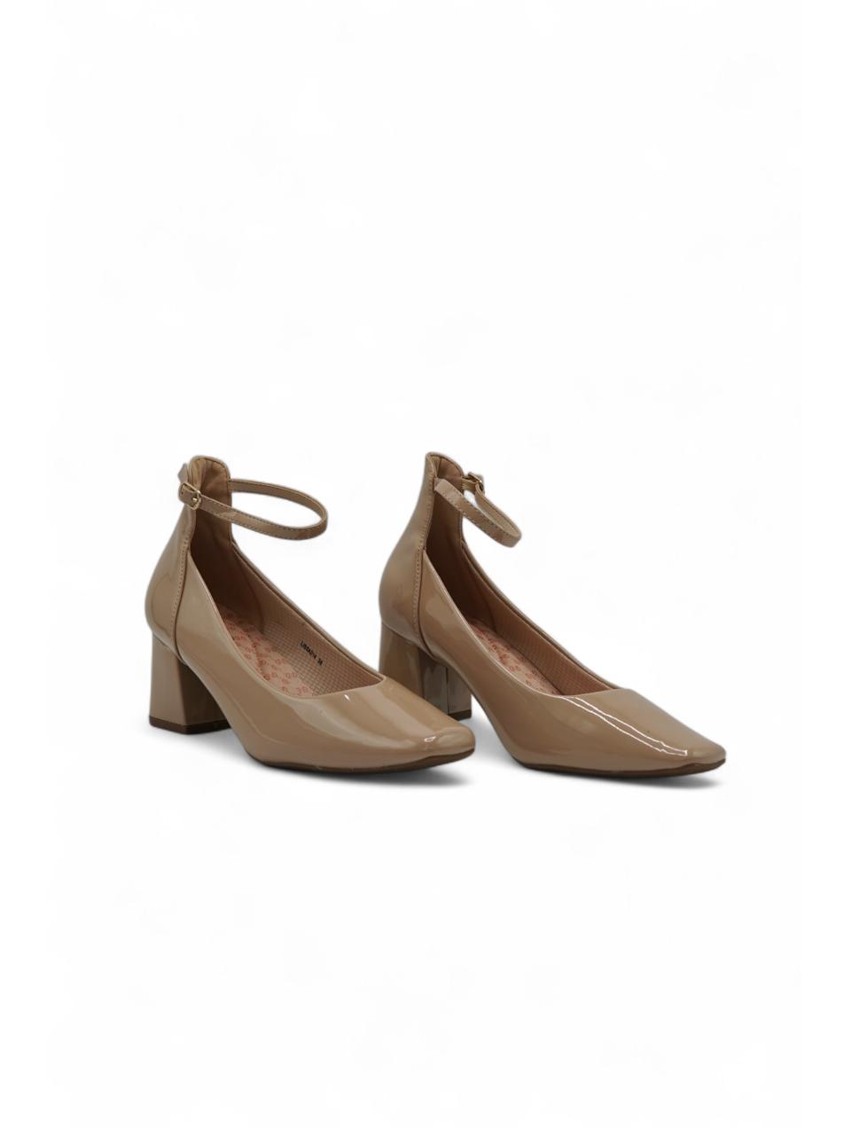 11629 - Zapatos de Tacón Cuadrado en Charol Rosado