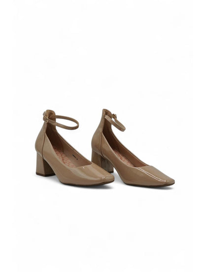 11629 - Zapatos de Tacón Cuadrado en Charol Rosado