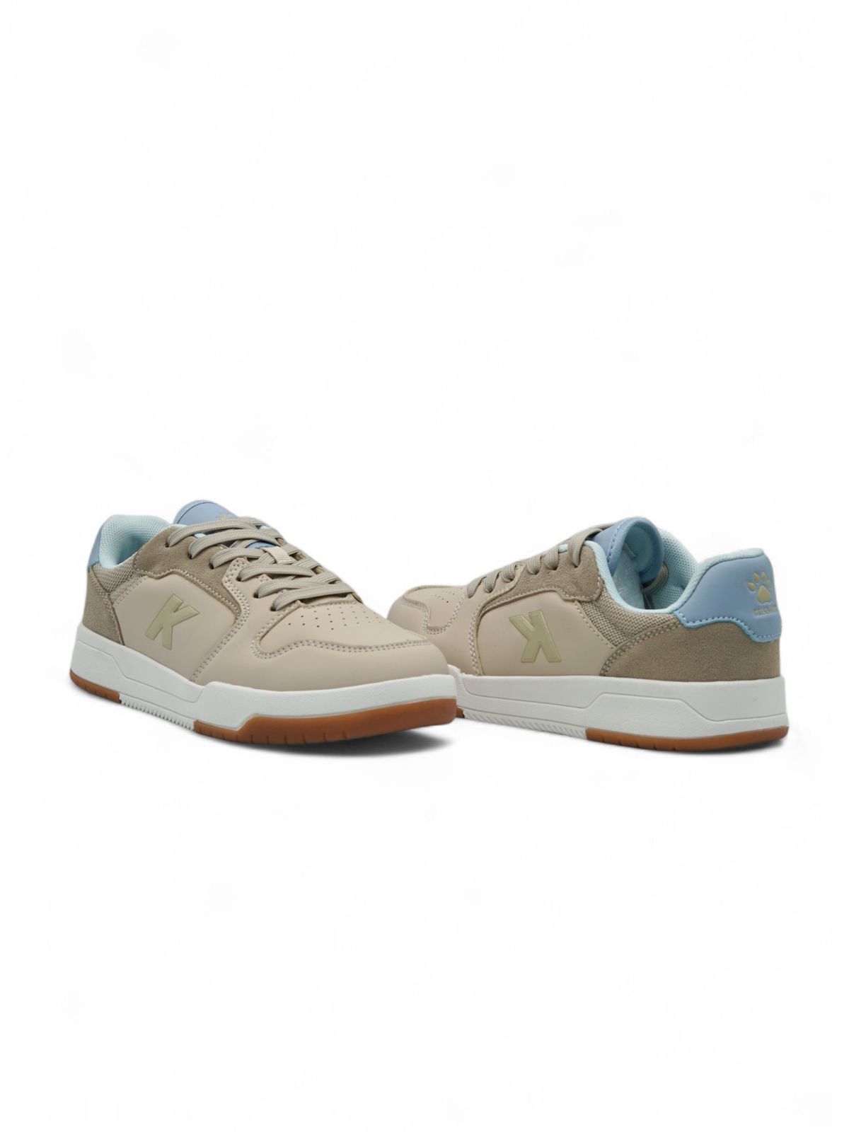 14242 – Tenis beige con celeste para dama Kelme